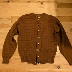 Vintage Bryan Connelly Women's Brown Button Down Cardigan S